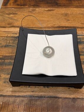 Ikea KNYCK Black Napkin Holder Modern Look